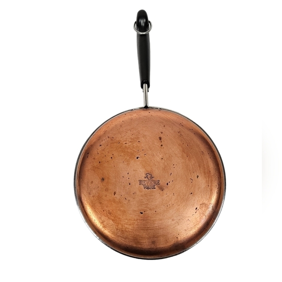 Vintage Revere Ware 9" Copper Clad Bottom Frying Pan Saute Pan - Picture 8 of 10
